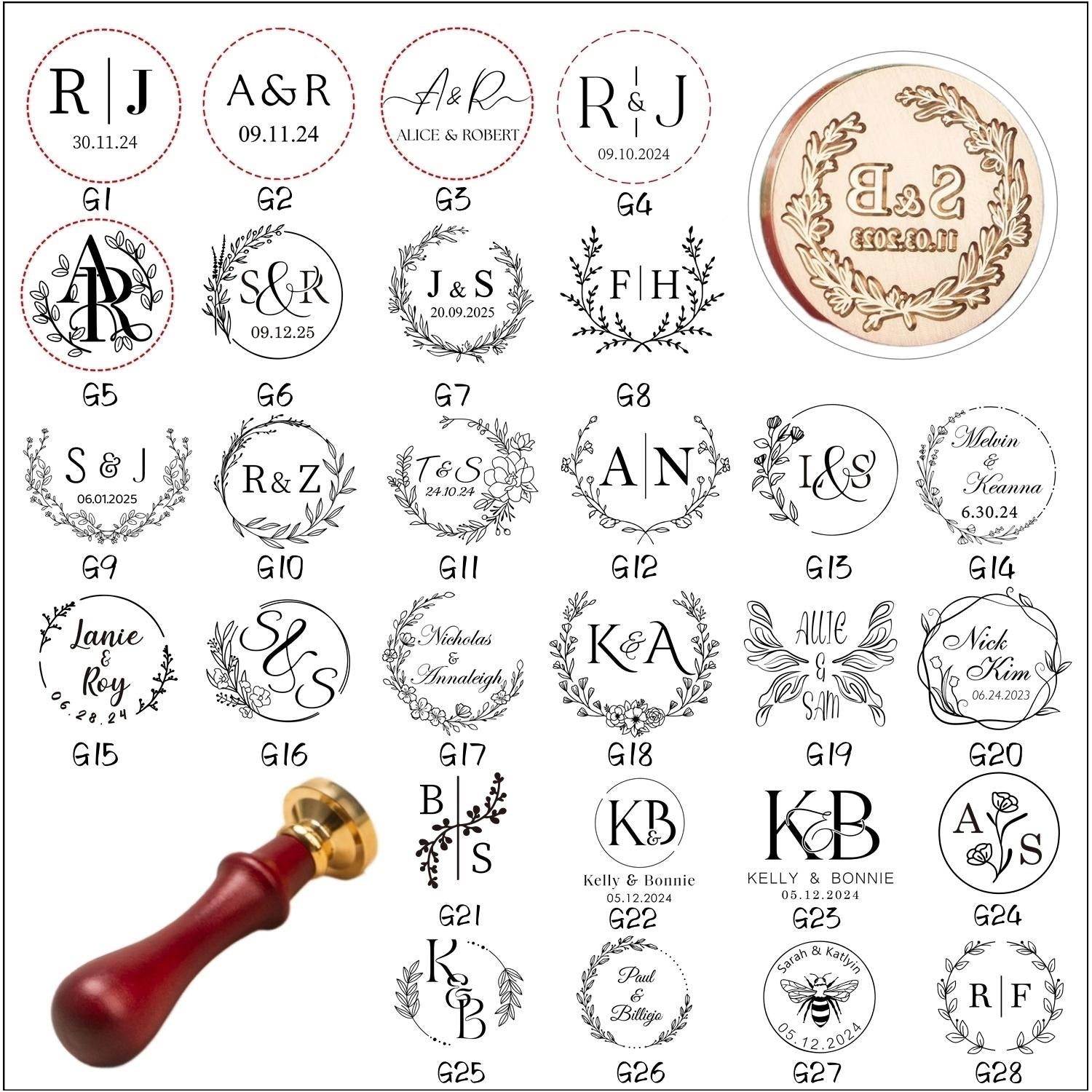 Custom Wax Seals Stickers, Wedding Wax Seal Stickers, Self Adhesive Backing Stickers, Custom Self Adhesive Wax Seal, Self Adhesive Wax Seal