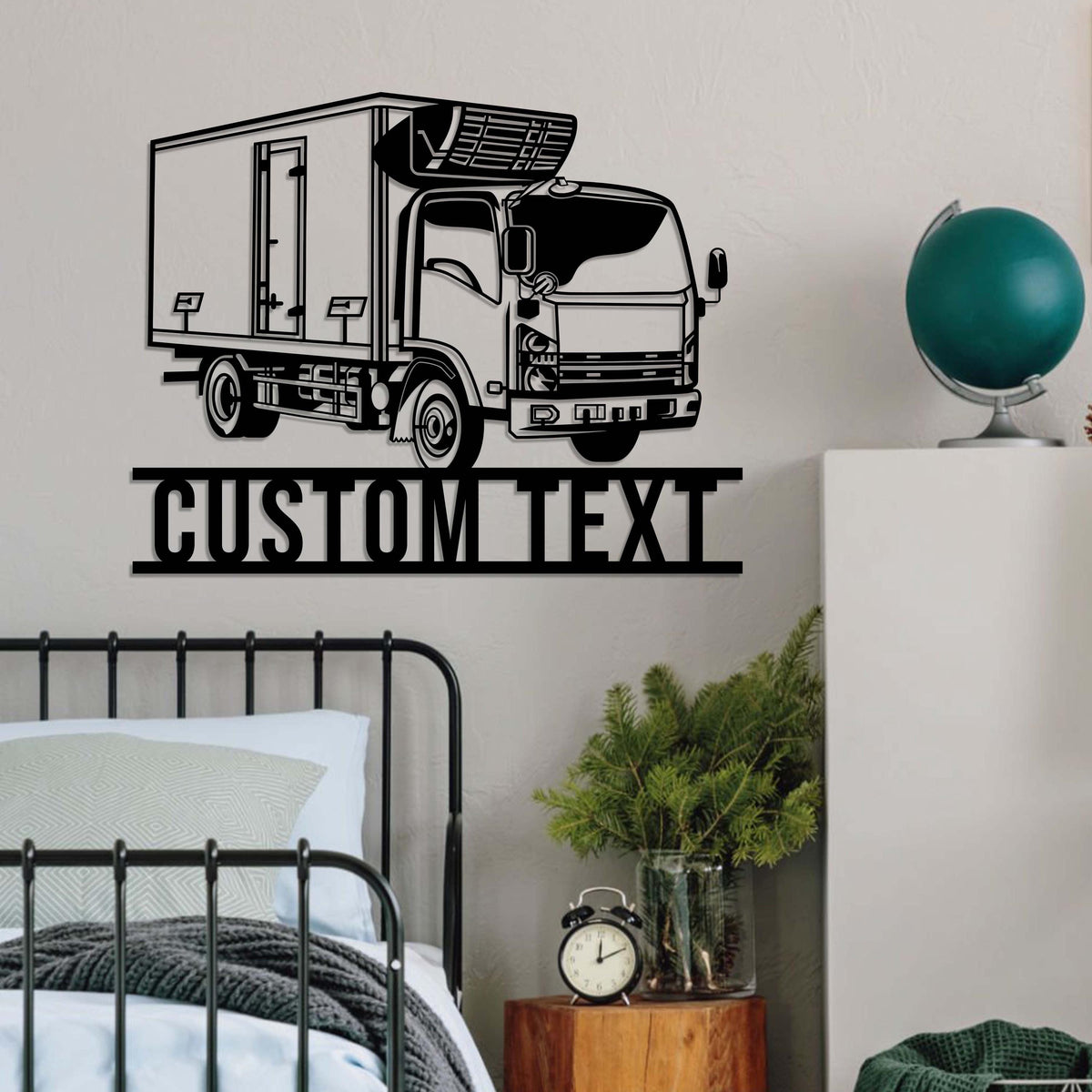 Custom Semi Truck Driver Metal Wall Art LED Light Personalized Truck Driver Name Sign Home Decor Vehicles Decoration Xmas Gift Dad Gift