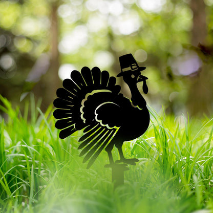 Thanksgiving Turkey Shadow Caster Metal Stake, Thanksgiving Gift Outdoor Decoration, Garden Stake, Thanksgiving Shadow Caster, Turkey Stake