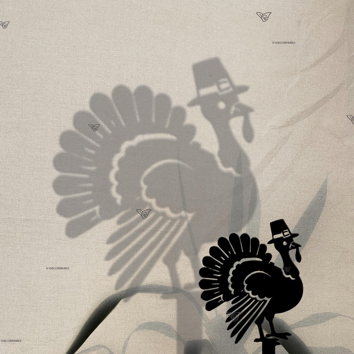Thanksgiving Turkey Shadow Caster Metal Stake, Thanksgiving Gift Outdoor Decoration, Garden Stake, Thanksgiving Shadow Caster, Turkey Stake