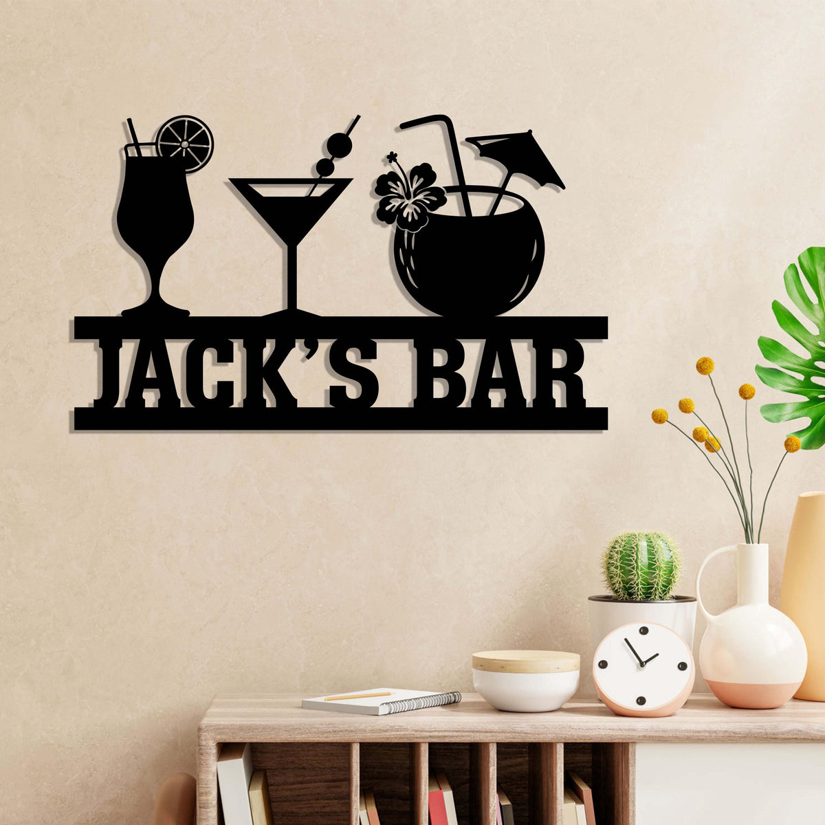 Personalized Tiki Bar Sign with Led Light, Bar Metal Wall Decor Led Lights Drink Bar Sign Custom Family Name Sign, Bar Decor Beer Xmas Gift