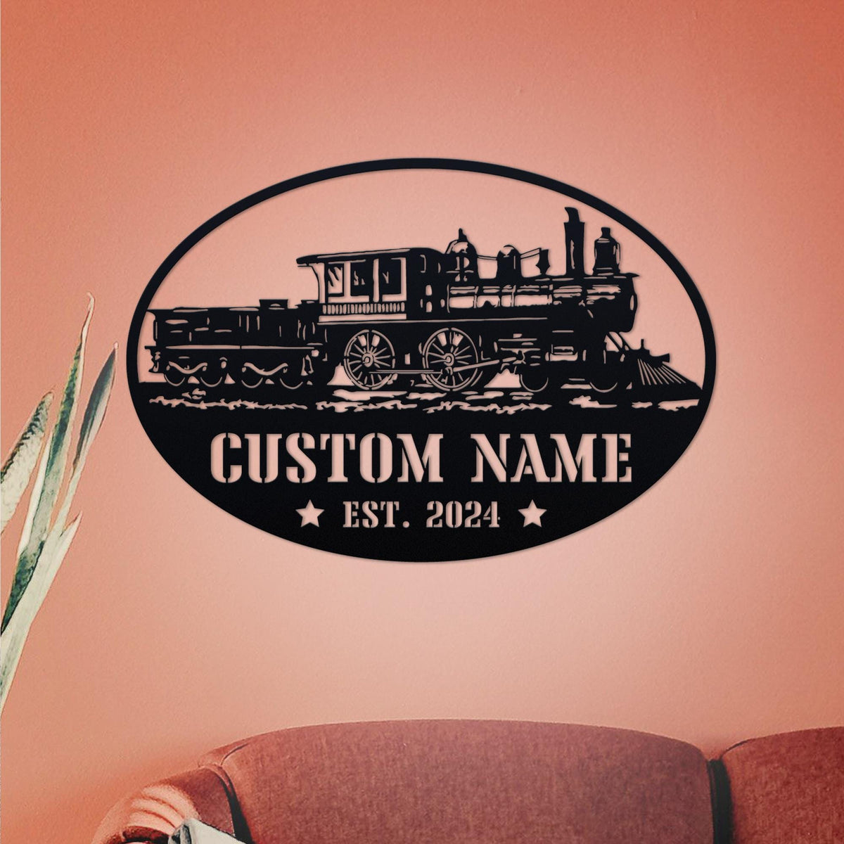 Personalized Train Metal Sign with Led Lights, Custom Railroad Sign Metal, Railroad Decor, Train Driver Gift, Man Cave Decor, Gifts for Him