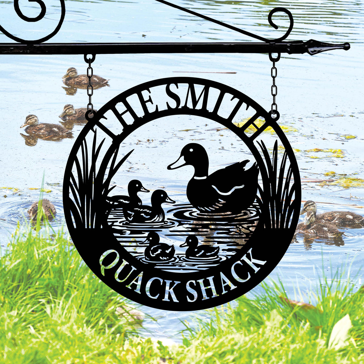 Personalized Duck Farm Sign, Custom Quack House Decor, Lake House Metal Sign,Duck Shack Sign,Farmhouse Sign,Quack Shack Sign,Duck Pond Decor