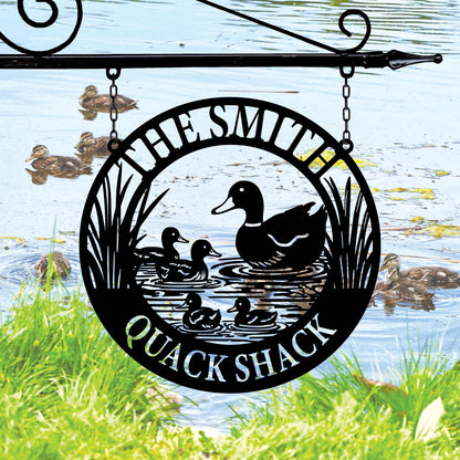 Personalized Duck Farm Sign, Custom Quack House Decor, Lake House Metal Sign,Duck Shack Sign,Farmhouse Sign,Quack Shack Sign,Duck Pond Decor