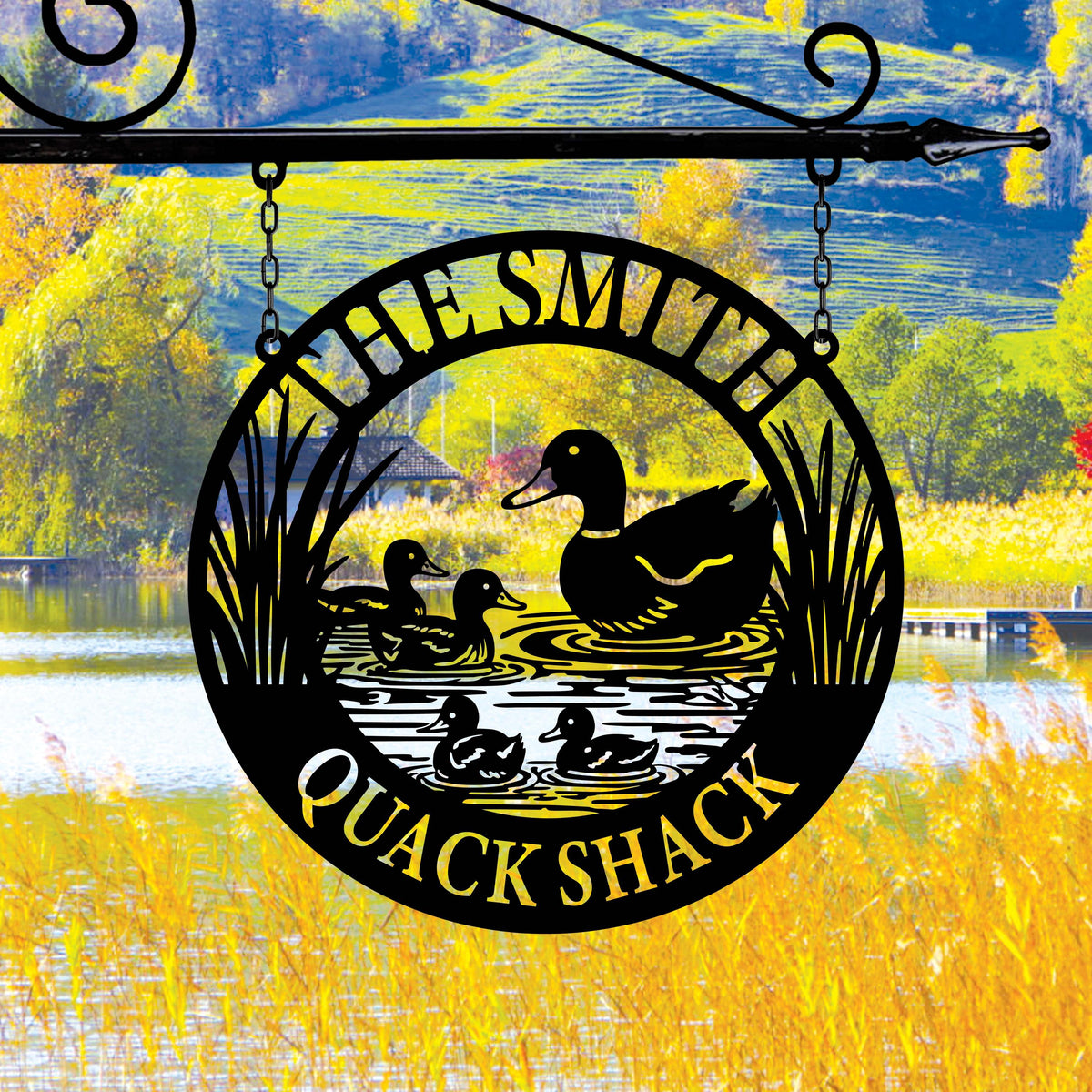 Personalized Duck Farm Sign, Custom Quack House Decor, Lake House Metal Sign,Duck Shack Sign,Farmhouse Sign,Quack Shack Sign,Duck Pond Decor