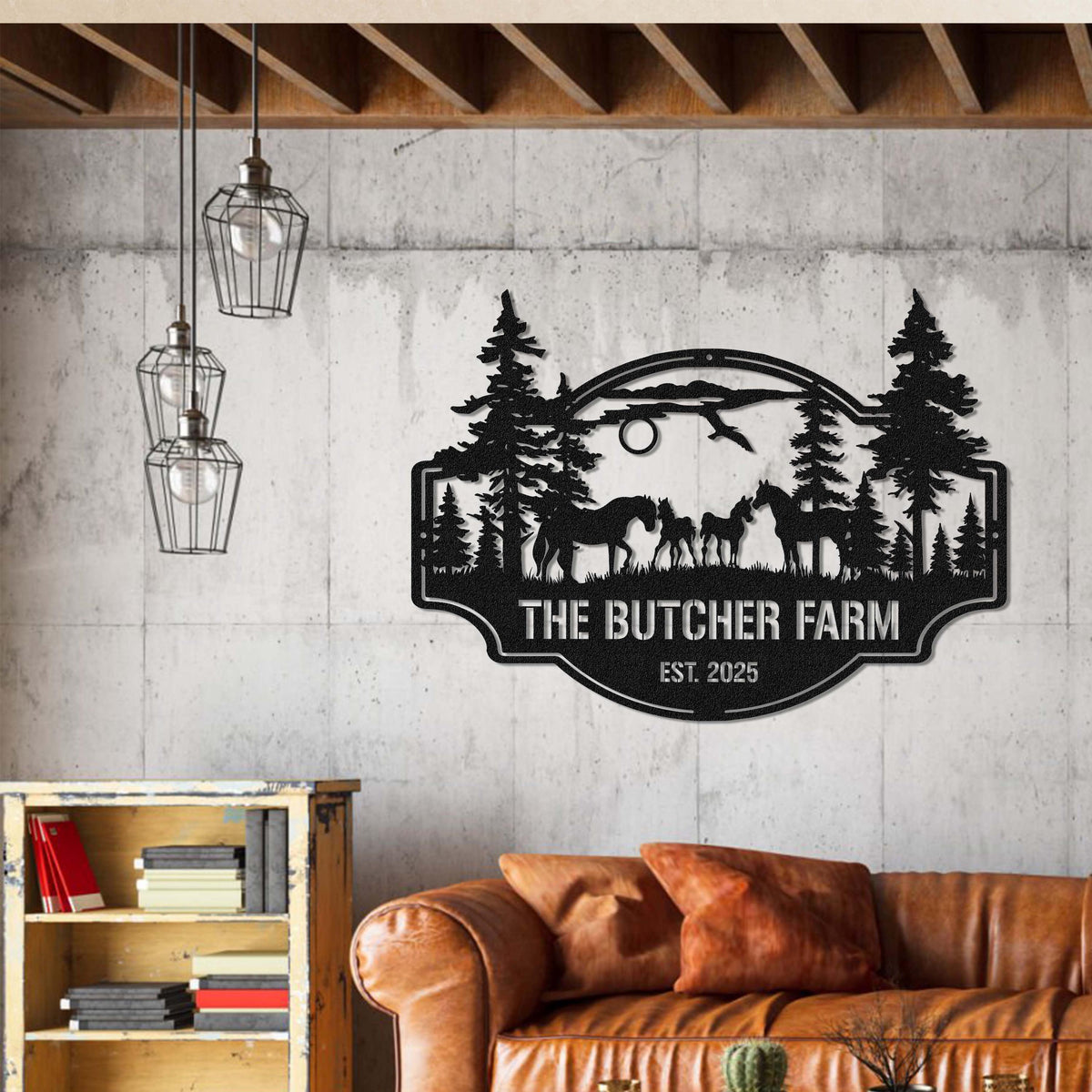 Custom Horse Ranch Custom Metal Name Signs, Last Name Signs for Home, Metal Outdoor Signs, Horse Lover Gift, Metal Farmhouse Sign Dad Gift