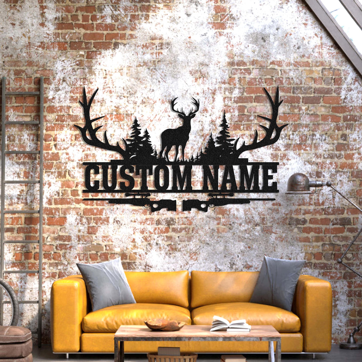 Custom Deer Metal Sign Wall, Outdoor Hanging, Hunter Gift, Family Name Sign, Deer Hunting Sign, Deer Hunter Gift, Cabin Decor, Outdoor Decor