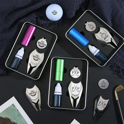 80 Designs, Custom Metal Golf Stamp Set, Custom Golf Gift Kit, Engraved Golf Stamp, Father's Day Gift,Wedding Gift for Best Men