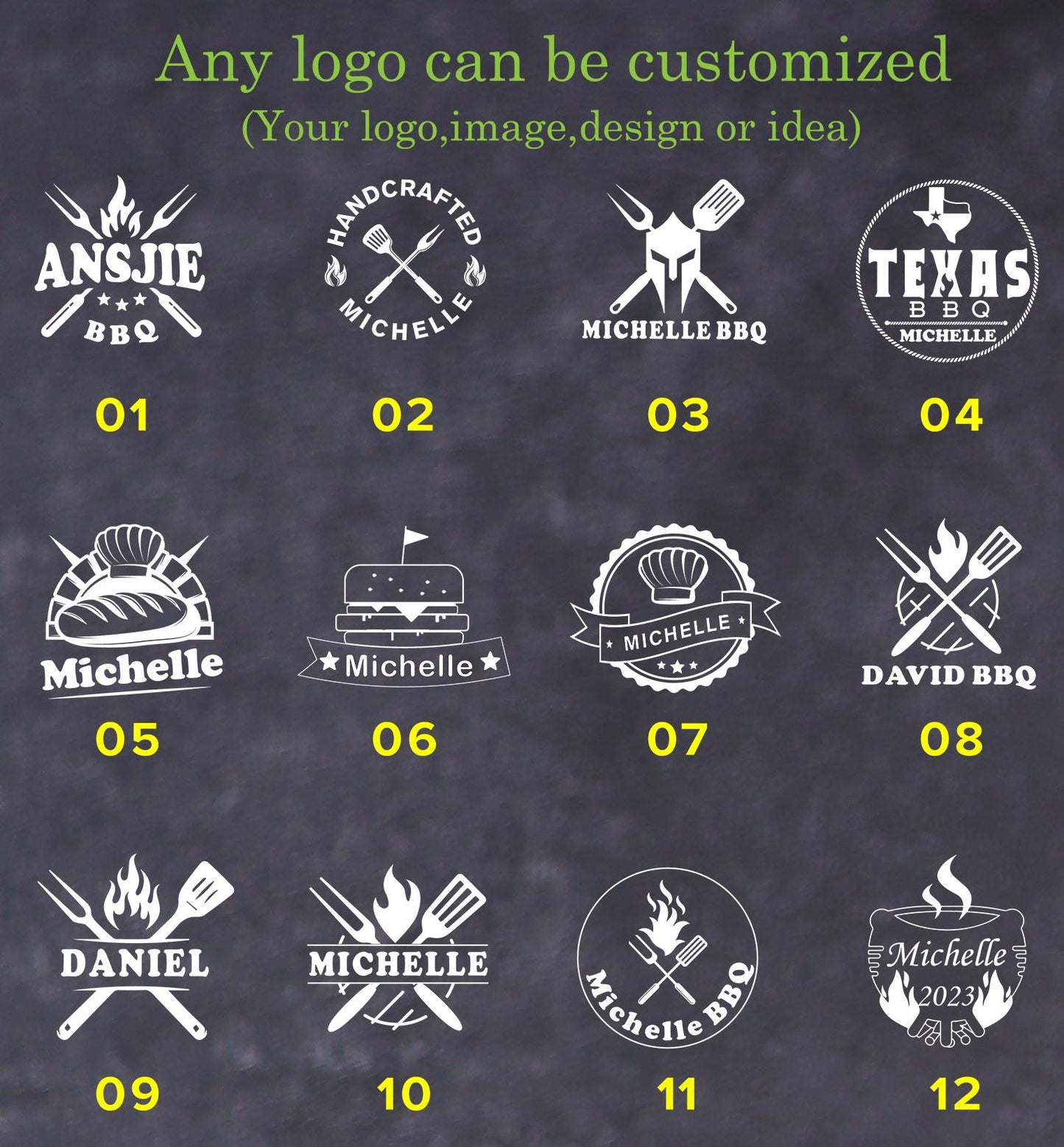 Knife and fork theme logo seal branding iron,Personalized BBQ Branding Iron. Gift for dad.