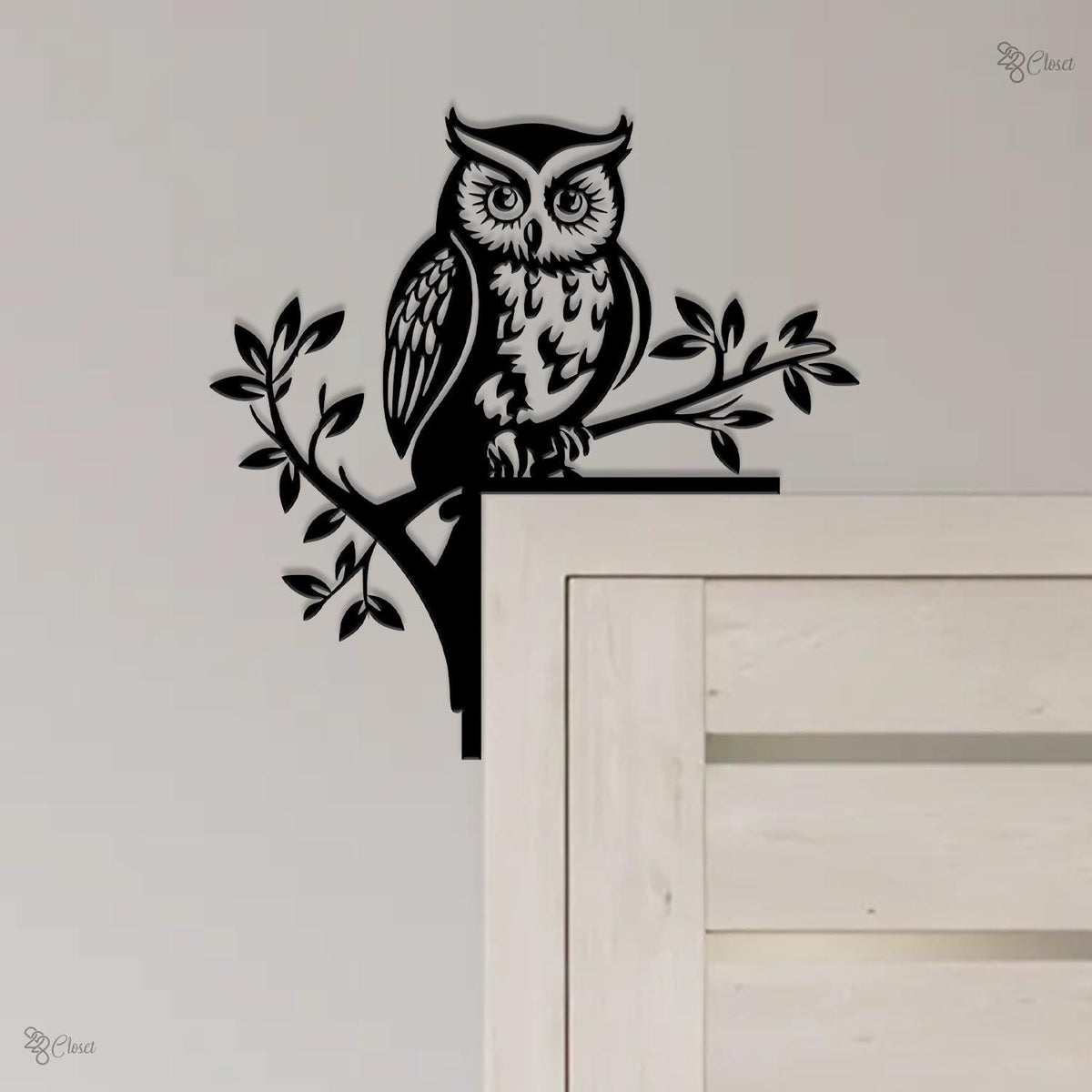 Metal Owl Corner Decor, Rustic Owl Corner Wall Art, Owl Tree Branch Corner Sign, Owl tree decor,Home owl sign,Nature wall art,Owl lover gift