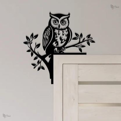 Metal Owl Corner Decor, Rustic Owl Corner Wall Art, Owl Tree Branch Corner Sign, Owl tree decor,Home owl sign,Nature wall art,Owl lover gift