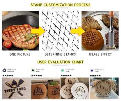 Knife and fork theme logo seal branding iron,Personalized BBQ Branding Iron. Gift for dad.