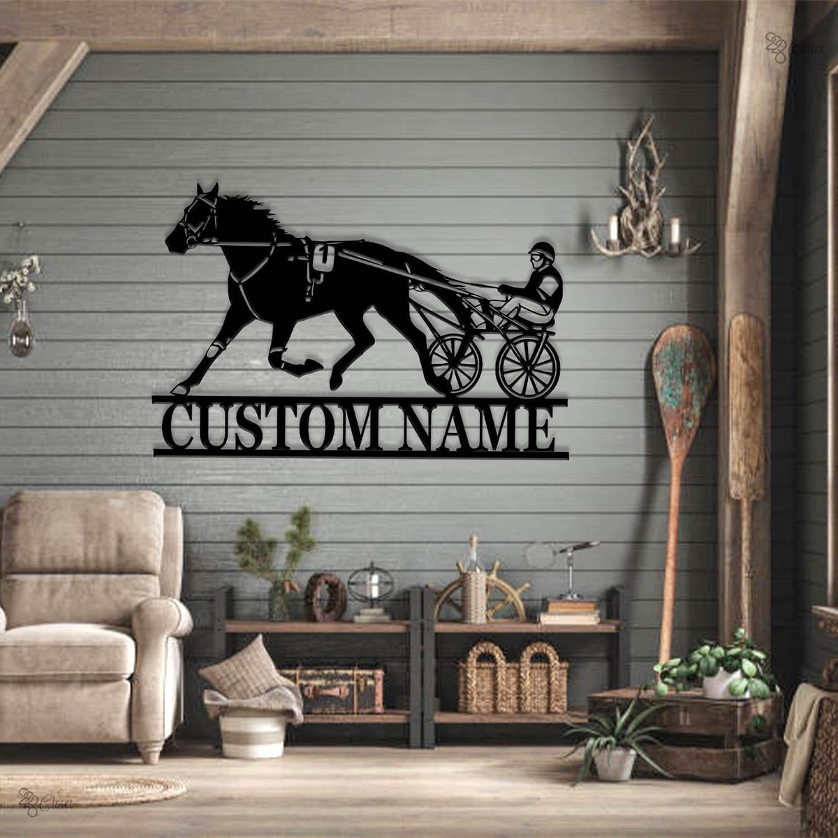 Custom Harness Racing Metal Sign, Personalized Horse Trot Wall, Equestrian Lover Gift, Harness Racer Metal, Equestrian Racing Sign, Dad Gift