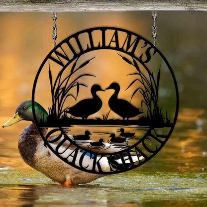 Custom Duck House Metal Sign, Quack Shack Personalized, Quack Shack Duck Sign, Gift for Bird Lover, Duck Metal sign, Duck coop sign,Mom gift