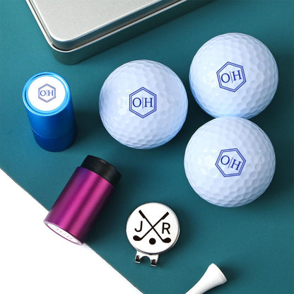 Custom Initial Letter Golf Ball Stamp For Him,Golf Ball Stamp With Tin Box,Golf Ball Marker,Gift For Golfer,Golf Mark Custom Gift