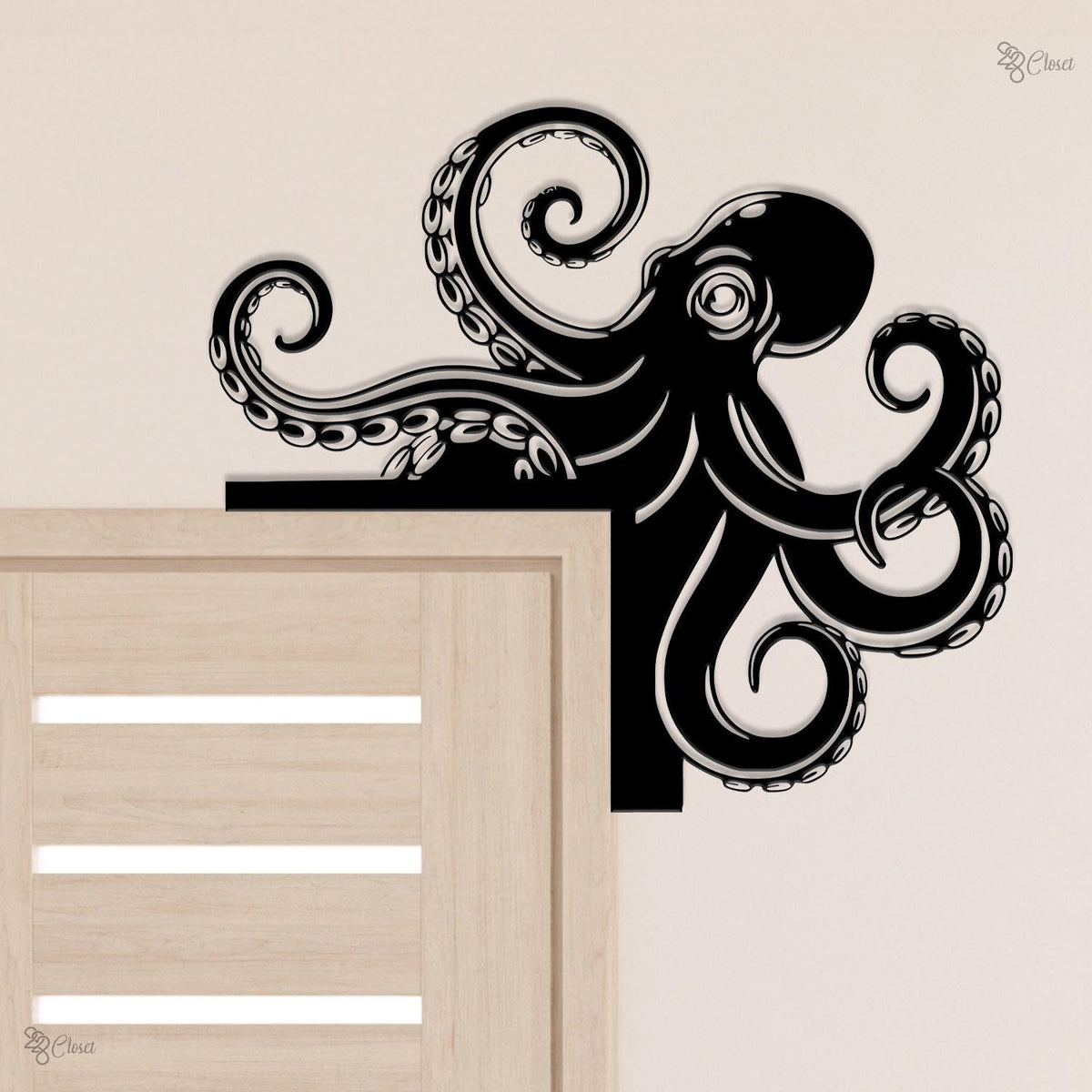Metal Octopus Wall Decor, Nautical Octopus Wall Art, Ocean Animal Wall Hanging, Sea Animal Metal Sign,Octopus decor,Beach house art,Dad Gift