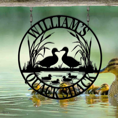 Custom Duck House Metal Sign, Quack Shack Personalized, Quack Shack Duck Sign, Gift for Bird Lover, Duck Metal sign, Duck coop sign,Mom gift