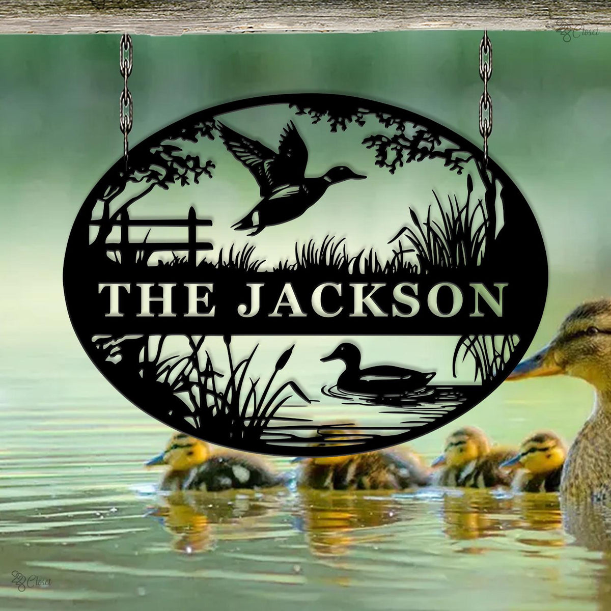 Custom Duck Hunting Sign, Rustic Metal Wildlife Decor, Duck Pond Metal Sign, Waterfowl Metal,  Duck family sign, Gift for hunter,Duck Hunter