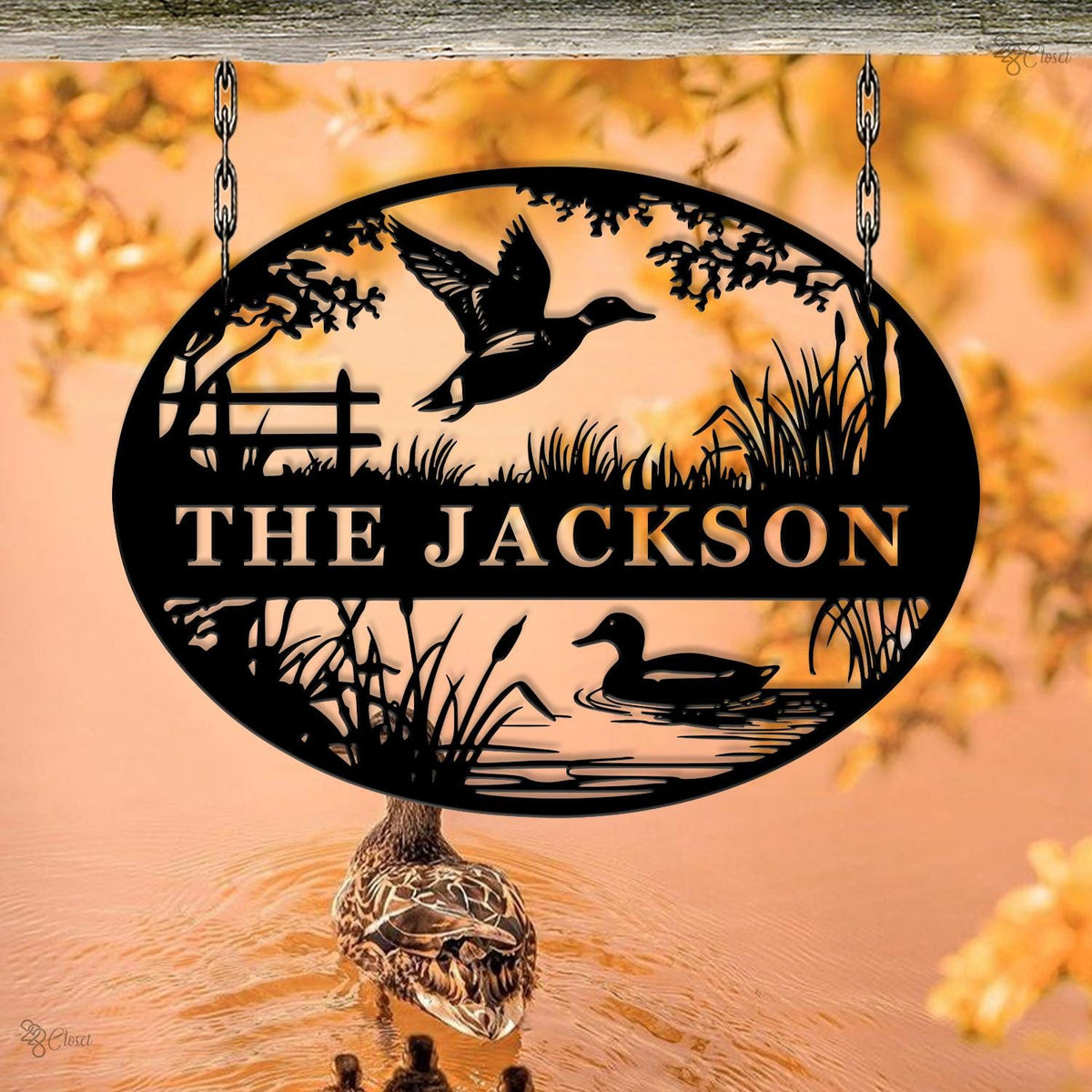 Custom Duck Hunting Sign, Rustic Metal Wildlife Decor, Duck Pond Metal Sign, Waterfowl Metal,  Duck family sign, Gift for hunter,Duck Hunter