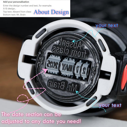 Adjustable Date Stamp with Custom Text, Self Inking Stamp, Personalized Date Stamp, Planner Stamp, Custom Date Stamp