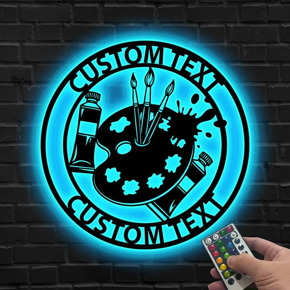 Custom Artist LED Sign, Personalized Neon Palette Wall, Artist Gift, Art lover gift, Art light, Painter sign, Gift for son, Art Studio Sign