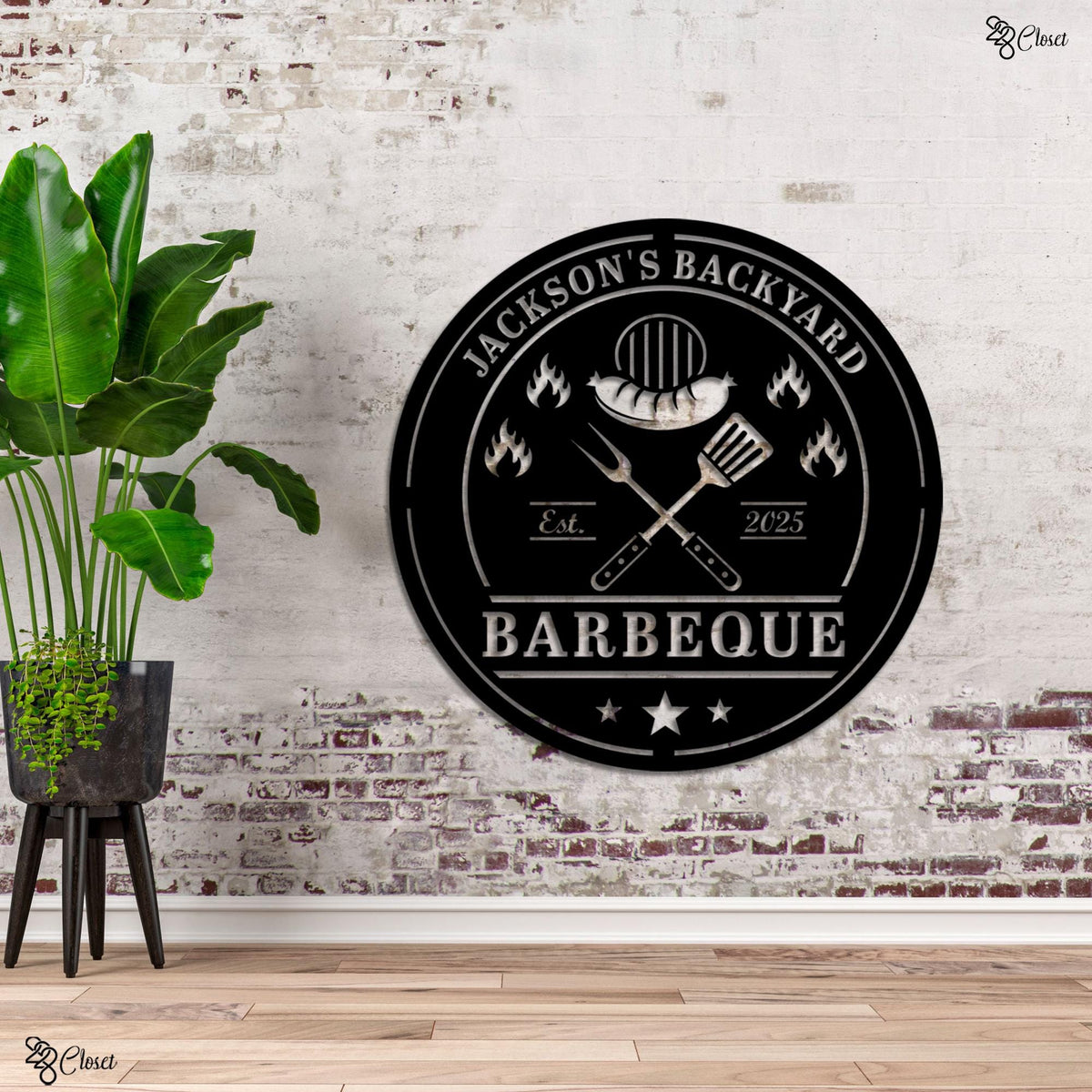 Custom BBQ LED Sign, Personalized Barbeque Metal Wall, Backyard Grill Wall Decor, Gift for dad, Grill Master Backyard Decor, BBQ Neon Sign
