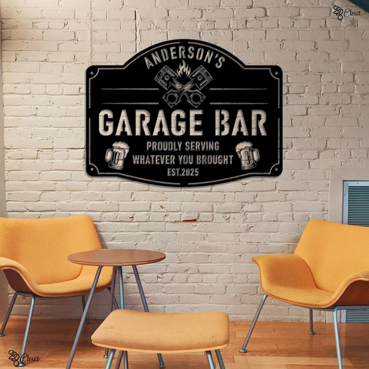 Custom Garage Bar LED Sign, Man Cave Decor, Personalized Garage Neon Sign, Gift for dad, Garage sign, Bar sign, Workshop decor,Home bar sign