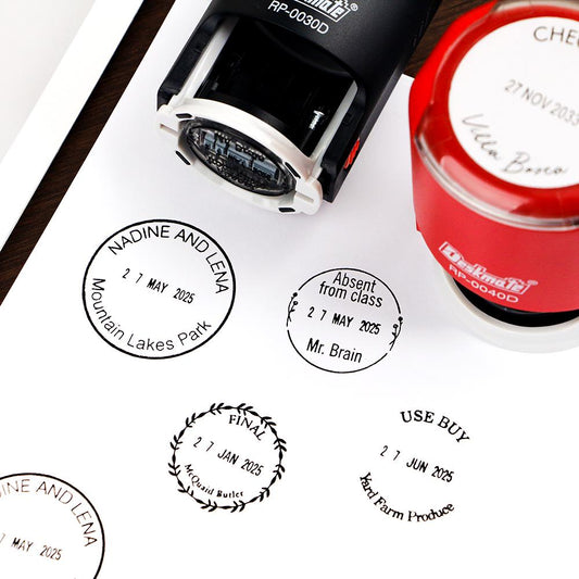 Personalized Date Stamp, Self-Inking Personalized Date Stamp, Checked by Date Stamps, Teacher Time Saving Text Stamp, Name and Date Stamp