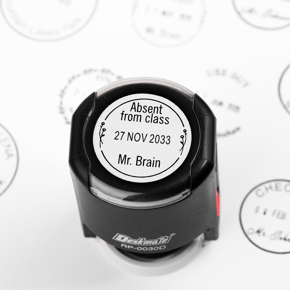 Personalized Date Stamp, Self-Inking Personalized Date Stamp, Checked by Date Stamps, Teacher Time Saving Text Stamp, Name and Date Stamp