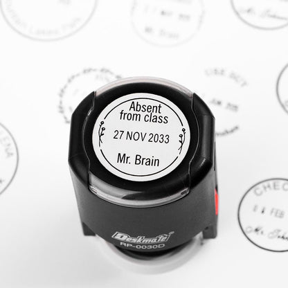 Personalized Date Stamp, Self-Inking Personalized Date Stamp, Checked by Date Stamps, Teacher Time Saving Text Stamp, Name and Date Stamp