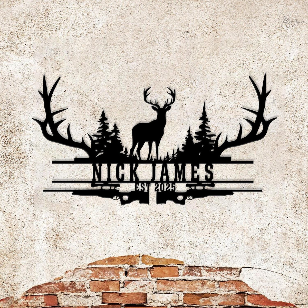 Custom Deer & Turkey Metal Sign, Deer Turkey Name Sign, Wildlife Cabin Metal Sign, Deer and turkey sign, Hunting Lodge Sign, Gift for dad