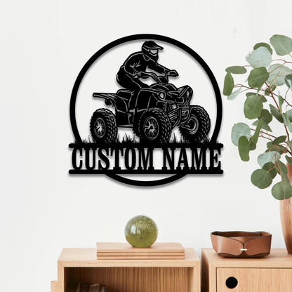 Custom ATV LED Metal Sign, Gift for son, Personalized Quad Bike Rider Light, Off-Road Room Decor, Four Wheeler Neon Sign, Atv lover gift