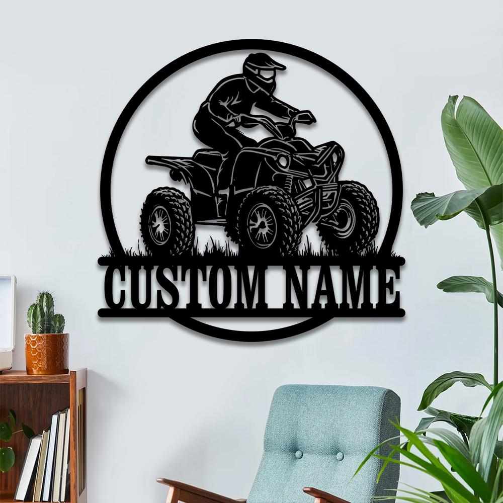 Custom ATV LED Metal Sign, Gift for son, Personalized Quad Bike Rider Light, Off-Road Room Decor, Four Wheeler Neon Sign, Atv lover gift