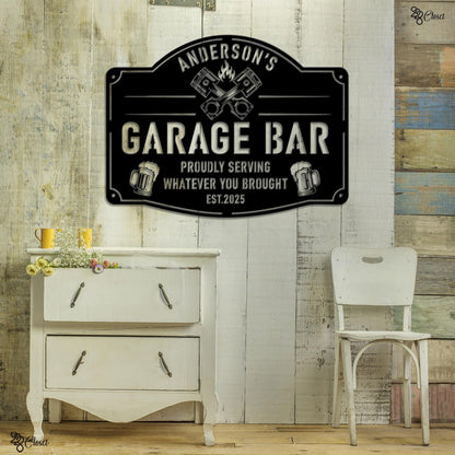 Custom Garage Bar LED Sign, Man Cave Decor, Personalized Garage Neon Sign, Gift for dad, Garage sign, Bar sign, Workshop decor,Home bar sign