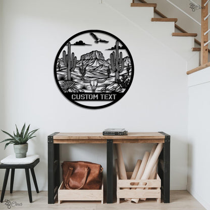 Custom Desert LED Sign, Cactus & Mountain Neon Light Wall, Cactus Mountain LED Sign, Gift for dad, Rustic Desert Neon Sign,  Desert sign