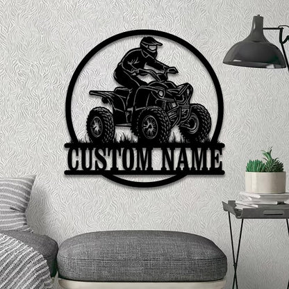 Custom ATV LED Metal Sign, Gift for son, Personalized Quad Bike Rider Light, Off-Road Room Decor, Four Wheeler Neon Sign, Atv lover gift