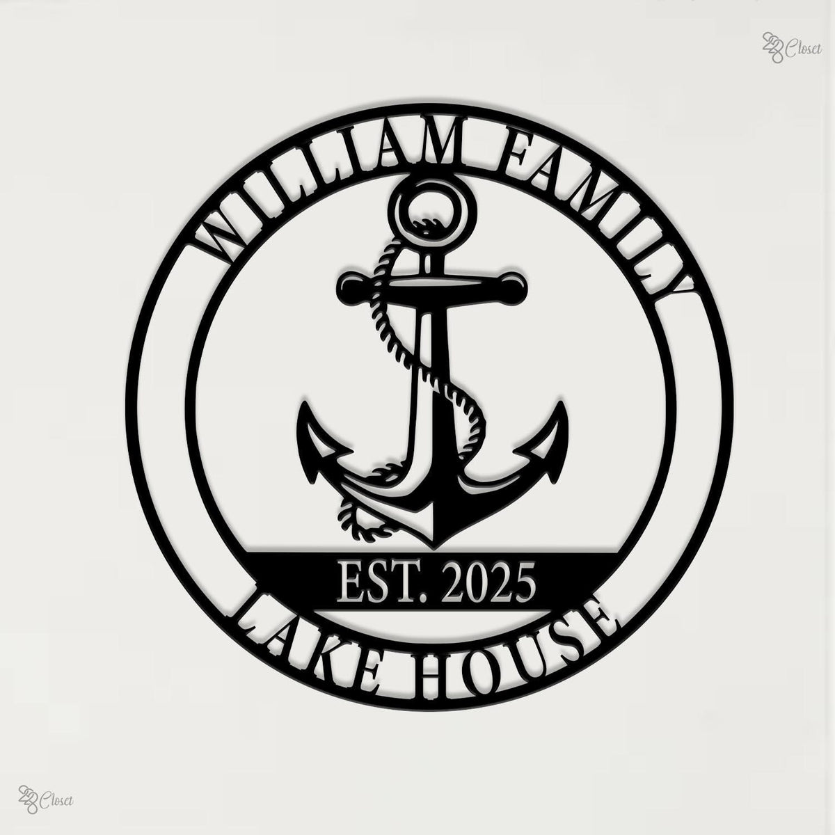 Custom Nautical Anchor Led Sign, Beach House Decor, Personalized Nautical LED Wall, Family Name Cabin Decor, Coastal Home Sign,Nautical gift