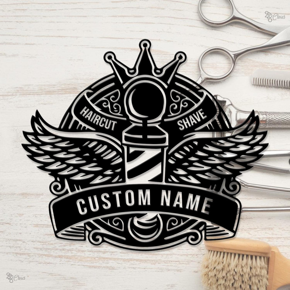 Custom Barber Shop LED Sign,Haircut & Shave Salon Decor, Gift for son, Haircut Shave LED Decor, Barbershop Gift, Barber lover gift, Dad Gift