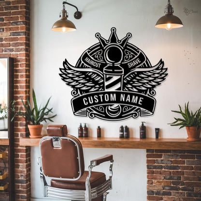 Custom Barber Shop LED Sign,Haircut & Shave Salon Decor, Gift for son, Haircut Shave LED Decor, Barbershop Gift, Barber lover gift, Dad Gift