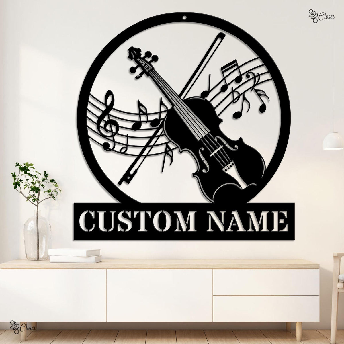 Personalized Violin LED Sign, Custom Music Wall Light with Name, Musical Notes for Musician, Music Note Violin Sign, Gift for Music Teacher