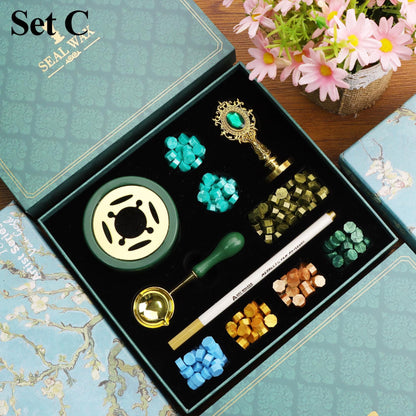 Zodiac Rose Custom Wax Seal Stamp Kit, Send Proof, Custom Any Logo Wax Seal, Personalized Wax Seal Kit for Gift, Wedding Wax Stamp Kit