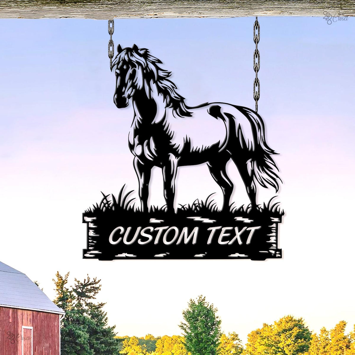 Custom Horse Name Sign, Personalized Barn Metal Sign, Gift for farm, Western Farmhouse Ranch Wall, Horse Stable Sign, Equestrian Gift Horse