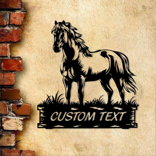 Custom Horse Name Sign, Personalized Barn Metal Sign, Gift for farm, Western Farmhouse Ranch Wall, Horse Stable Sign, Equestrian Gift Horse