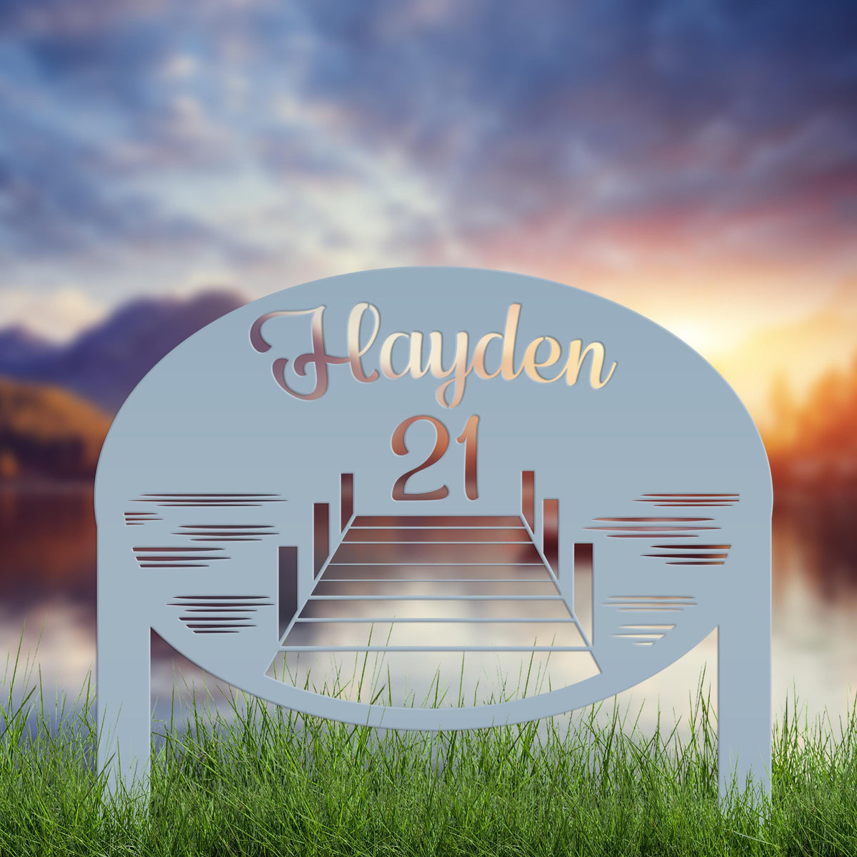 Custom Metal Lake Lot Sign, Lake Dock Sign, Outdoor Sign For the Lake