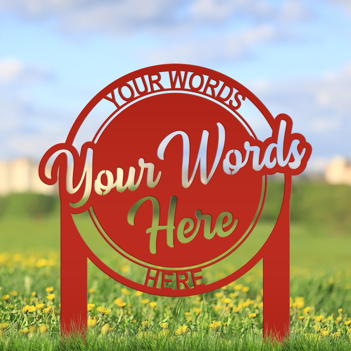 Custom Metal Welcome Yard Stake, Make it your own wording, Business Sign