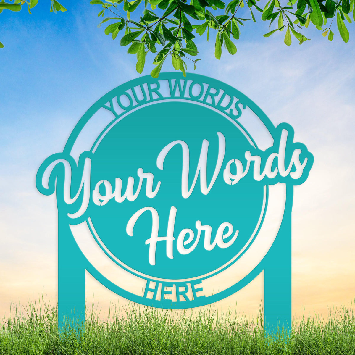 Custom Metal Welcome Yard Stake, Make it your own wording, Business Sign