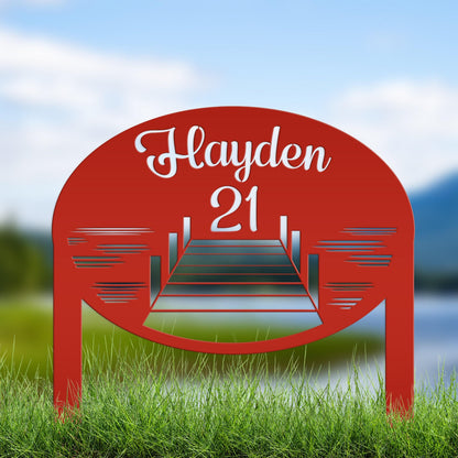 Custom Metal Lake Lot Sign, Lake Dock Sign, Outdoor Sign For the Lake
