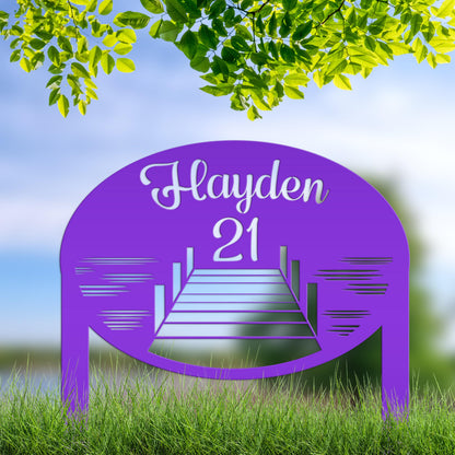 Custom Metal Lake Lot Sign, Lake Dock Sign, Outdoor Sign For the Lake