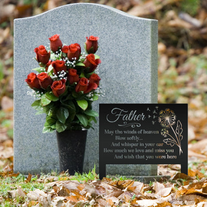 Custom Metal Yard Stake with Heartfelt Memorial Quote - Outdoor Remembrance Sign - Unique Sympathy Gifts - Comforting Gravesite Decorations