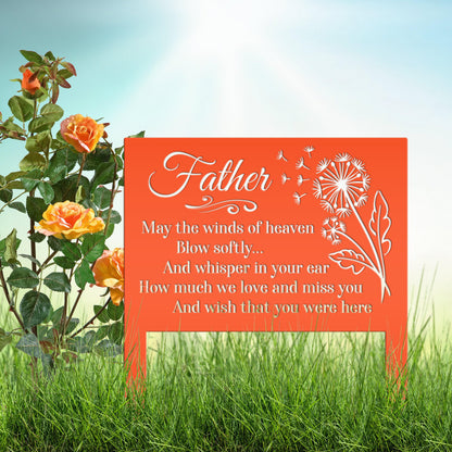 Custom Metal Yard Stake with Heartfelt Memorial Quote - Outdoor Remembrance Sign - Unique Sympathy Gifts - Comforting Gravesite Decorations